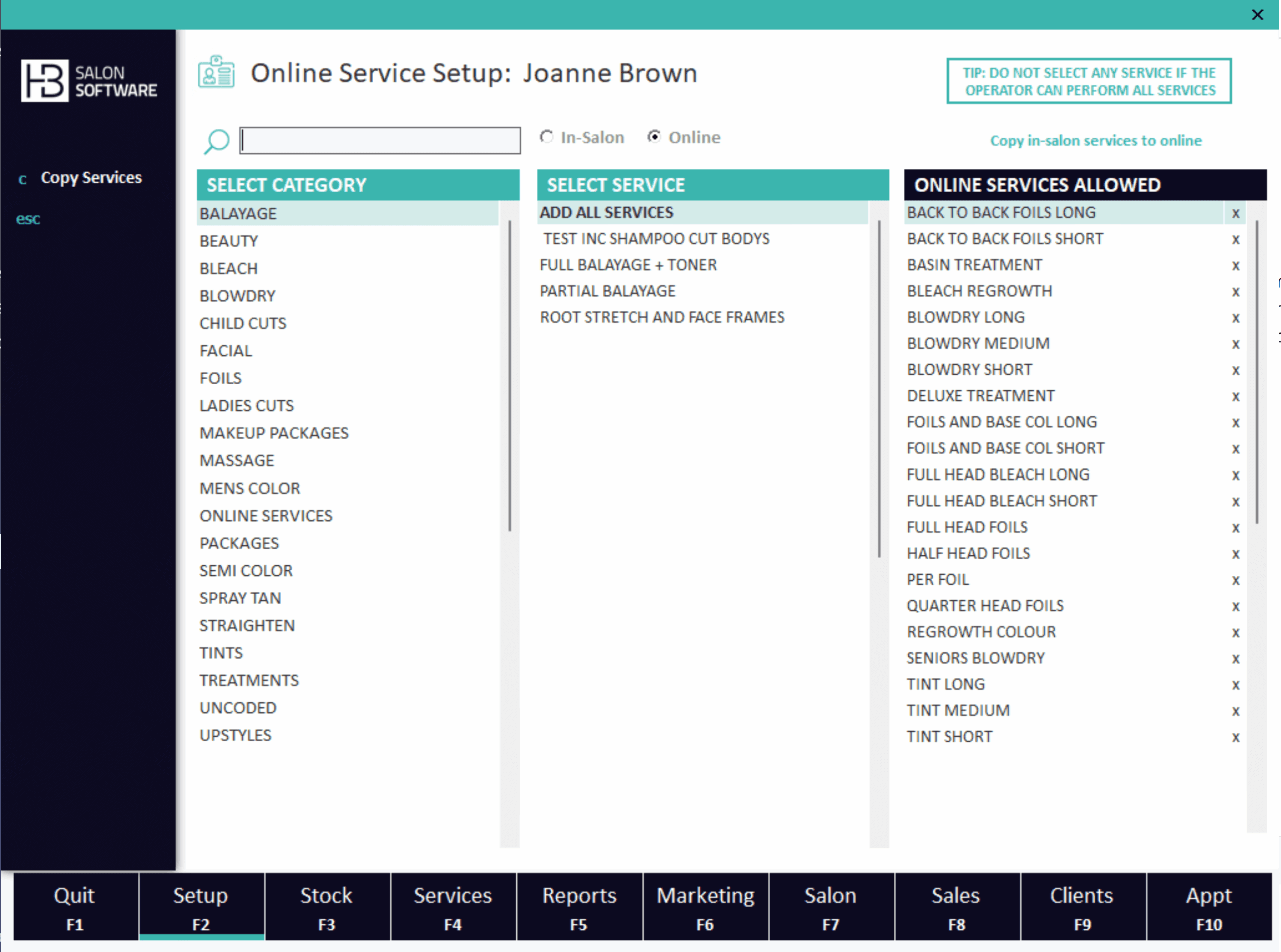 operator service selection Operator Service Selection